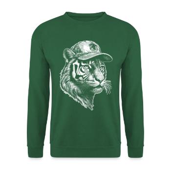 Streetwear Tiger T-Shirt mit wildem Touch - Unisex Pullover - Grün - Vorne