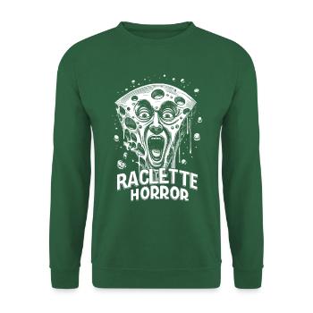 Raclette Horror T-Shirt: Creepy Cheese Shock - Unisex Sweatshirt - green - Front