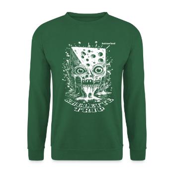 Raclette Horror : Chemise effrayante de monstre de fromage - Sweat-shirt Unisexe - vert foncé - Devant