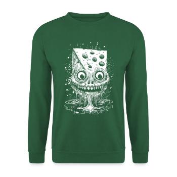T-shirt Bizarre Cheese Monster pour les fans de raclette - Sweat-shirt Unisexe - vert foncé - Devant