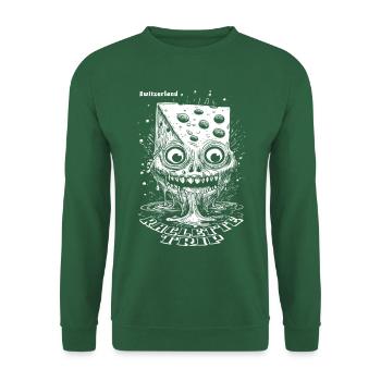 Humorous Cheese Scare Raclette Party T-Shirt - Unisex Sweatshirt - green - Front