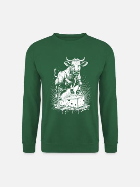 Käse-Kuh-Freude – Schweiz-Shirt - Unisex Pullover - Grün