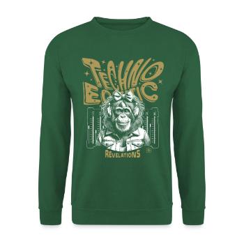 Techno monkey girl: club vibes on your shirt - Unisex Sweatshirt - green - Front
