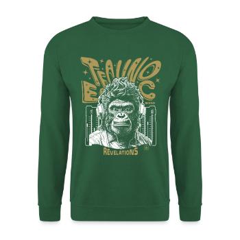 Monkey Energy T-Shirt: Feel the Techno Vibe - Unisex Sweatshirt - green - Front