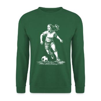 Women's Soccer Shirt: Striker with a hunger for goals - Unisex Sweatshirt - green - Front