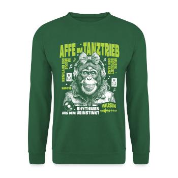 Rhythm Club Shirt: Wild Monkeys on the Dancefloor - Unisex Sweatshirt - green - Front