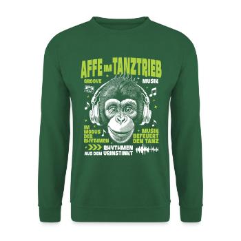 Jungle Bass T-Shirt – Young Chimpanzee Groove - Sweat-shirt Unisexe - vert foncé - Devant