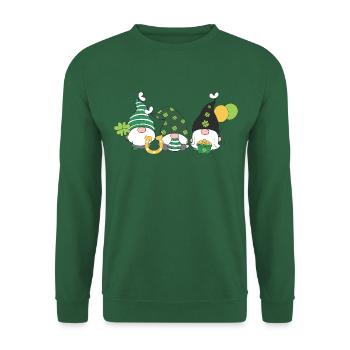 St Patricks Day Gnom Kleeblätter Irisch Geschenk - Unisex Pullover - Grün - Vorne