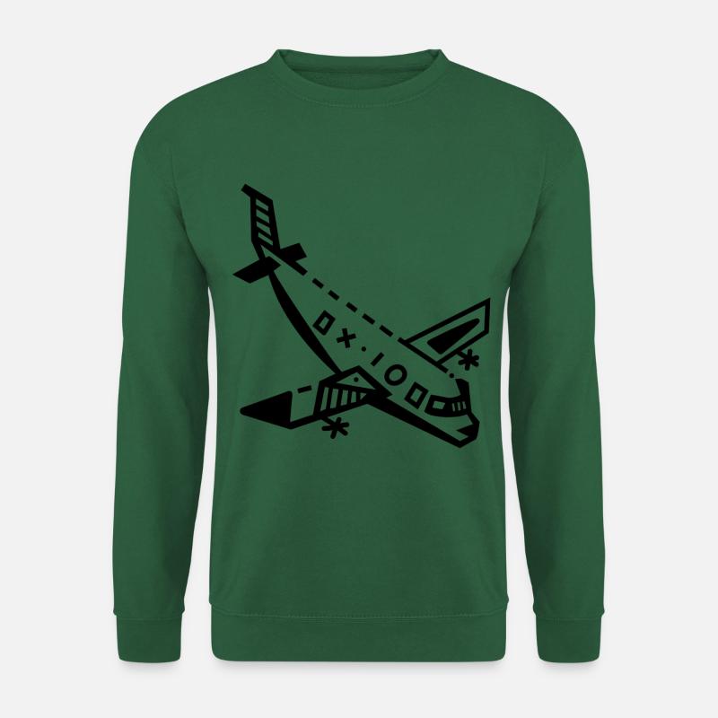 Flugzeug Fliegen Zeichnung - Unisex Pullover - Grün