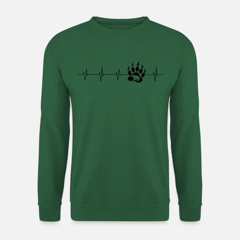 Herzschlag Bärentatze - Unisex Pullover - Grün