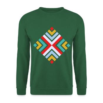 Folk geometric pattern - Unisex Sweatshirt - green - Front