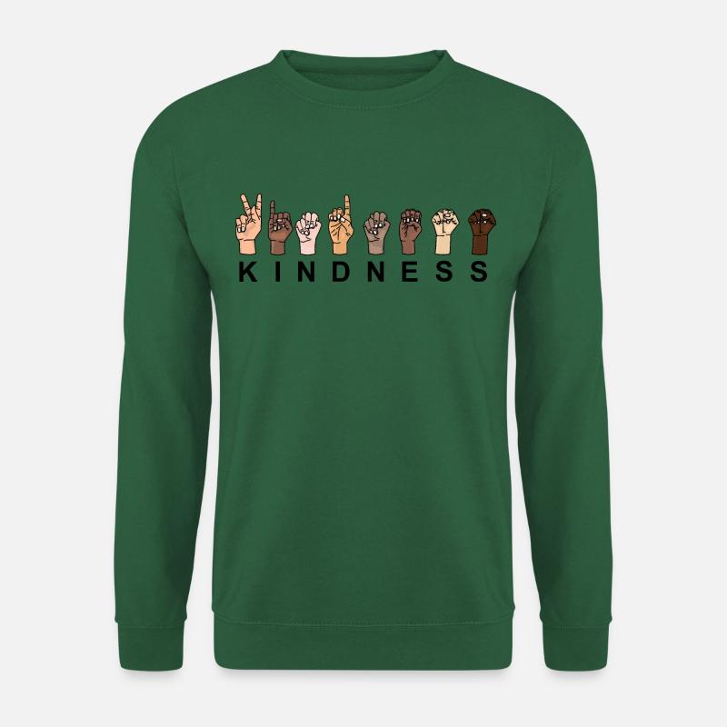 KINDNESS in Zeichensprache - Unisex Pullover - Grün