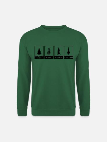 Christmas tree and Christmas tree - Unisex Sweatshirt - green