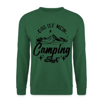 Das ist mein Campingshirt schwarz - Unisex Pullover - Grün - Vorne
