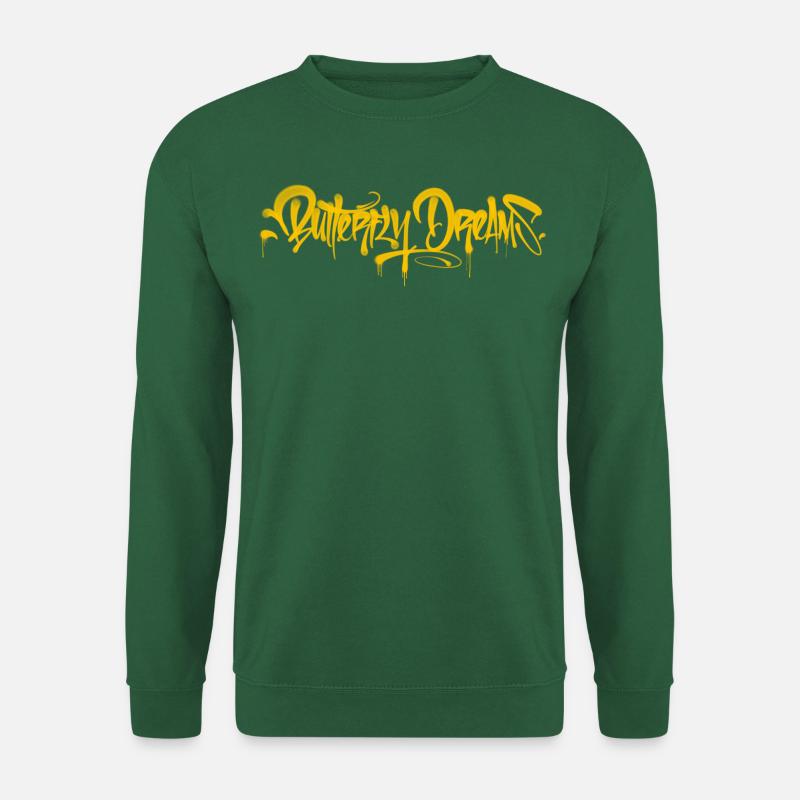 Butterfly Dreams Graffiti Tag - Unisex Pullover - Grün
