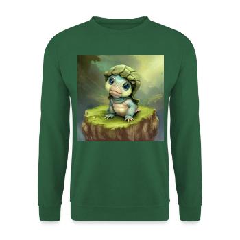 Adorable Baby Turtle Fancy - Unisex Sweatshirt - green - Front