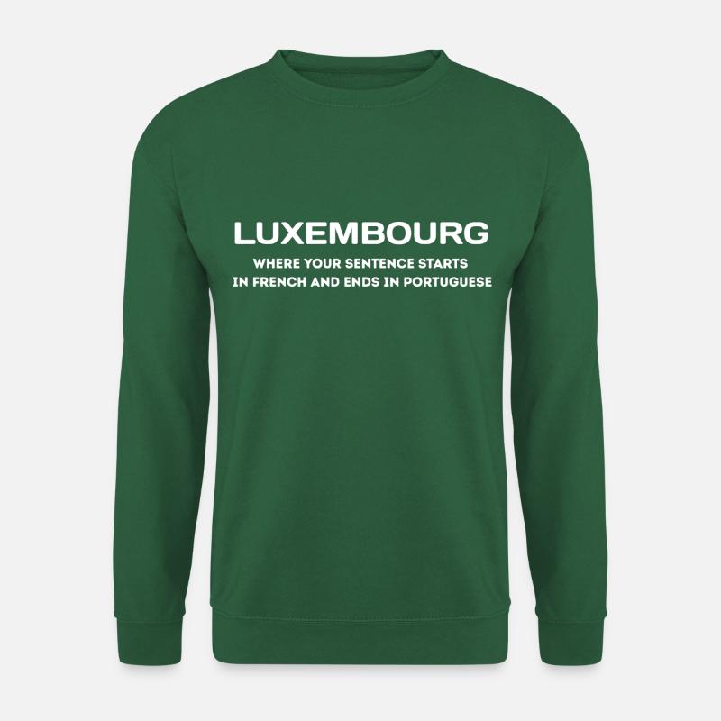 Luxemburg T-Shirt – Mehrsprachiger FR/PT-Satz - Unisex Pullover - Grün