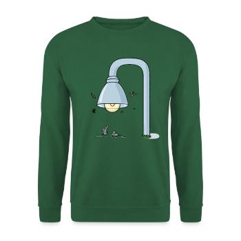 Two little mice meet under a lantern - Unisex Sweatshirt - green - Front