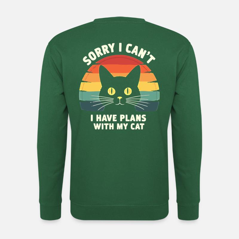 Sorry, I Can't – Cat Lover Vibes - Unisex Pullover - Grün