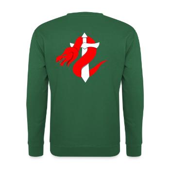 Roter Drache Schwert - Unisex Pullover - Grün - Hinten