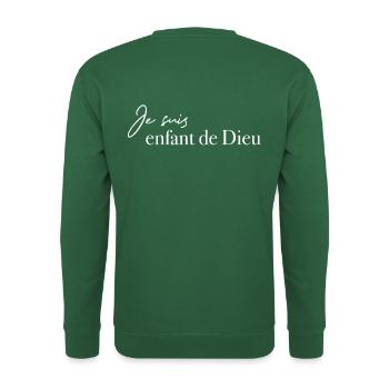 Je suis enfant de Dieu - Sweat-shirt Unisexe - vert foncé - Dos