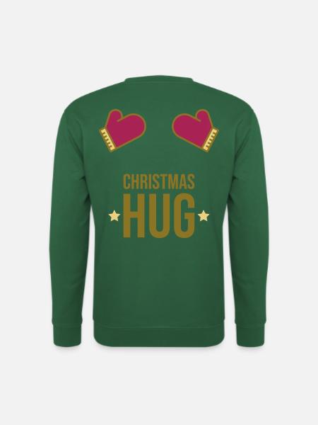 Weihnachten Umarmung Winter Handschuhe Geschenk - Unisex Pullover - Grün