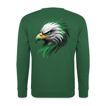 Eagle's Head – Majestic Power in Green - Unisex Sweatshirt - green - Back