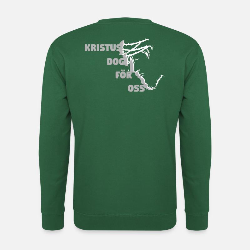 Kristus døde for os - svensk - Unisex sweater - grøn