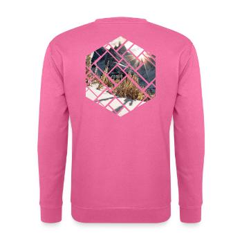 Dolomites Seceda Paysage hivernal - Sweat-shirt Unisexe - rose - Dos