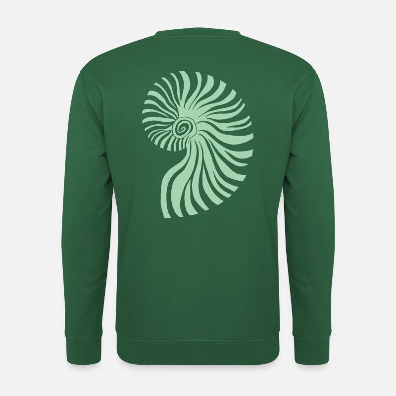Ammonite vert pastel - Sweat-shirt Unisexe - vert foncé