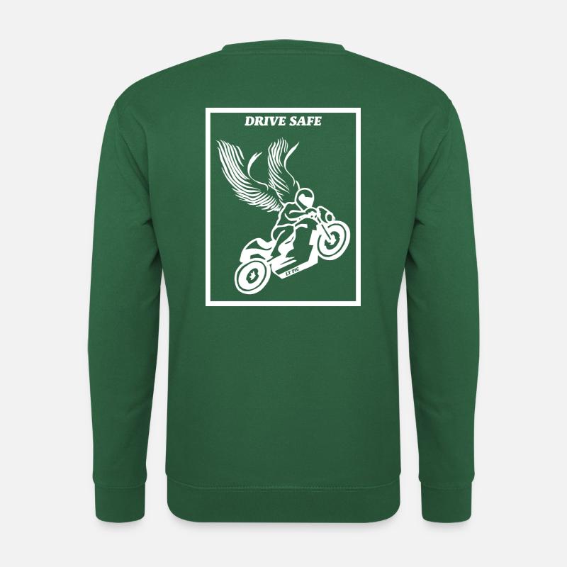 drive safe - motorcycle - Unisex Sweatshirt - green
