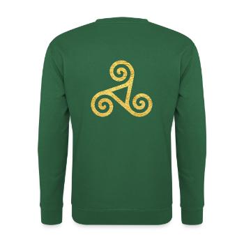 Triskelel Keltisches Symbol Triskelion Schutz - Unisex Pullover - Grün - Hinten
