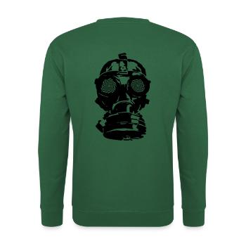 Gas mask - Unisex Sweatshirt - green - Back
