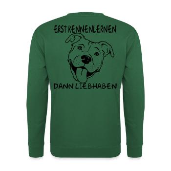 Erst Kennenlernen - Dann Liebhaben - Unisex Pullover - Grün - Hinten