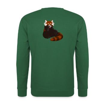 Cheeky Red Panda - Unisex Pullover - Grün - Hinten