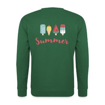 Ice cream friends! Now the summer can come ! - Unisex Sweatshirt - green - Back