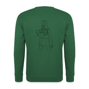 logo fille verre - Sweat-shirt Unisexe - vert foncé - Dos