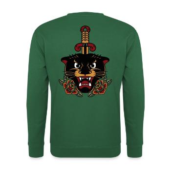 Panthère de la vieille école - Sweat-shirt Unisexe - vert foncé - Dos
