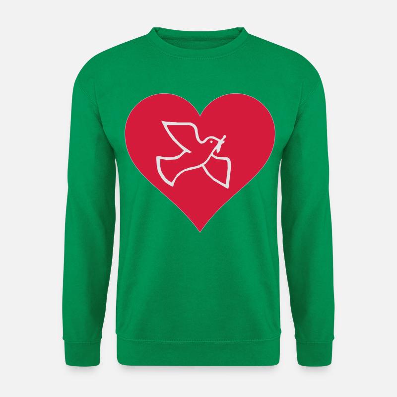 Friedenstaube Herz - Unisex Pullover - Kelly Green
