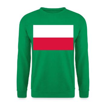 Aufkleber Flagge von Polen Polen Polen Pologne - Unisex Pullover - Kelly Green - Vorne