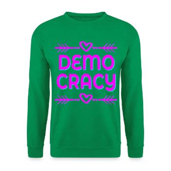 DEMOCRACY FREEDOM INCLUSION - Unisex Sweatshirt - kelly green - Front