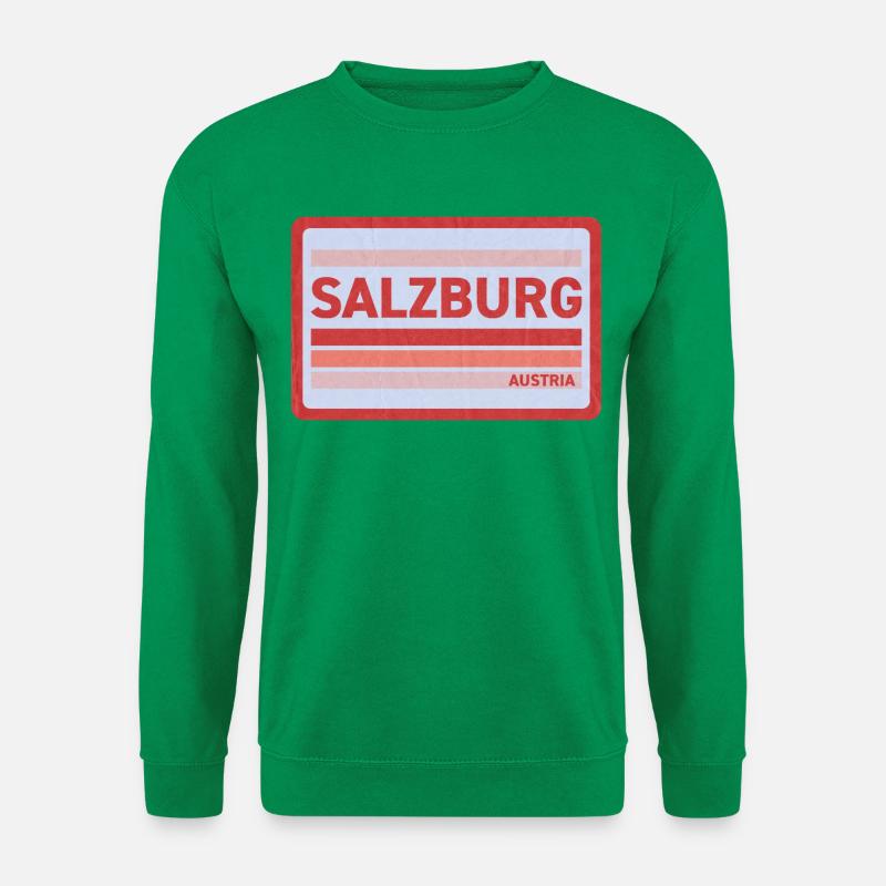 Salzburg Retro Stil Druck - Unisex Pullover - Kelly Green