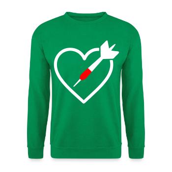 Herzpfeile – Präzisionsliebhaber-Design - Unisex Pullover - Kelly Green - Vorne