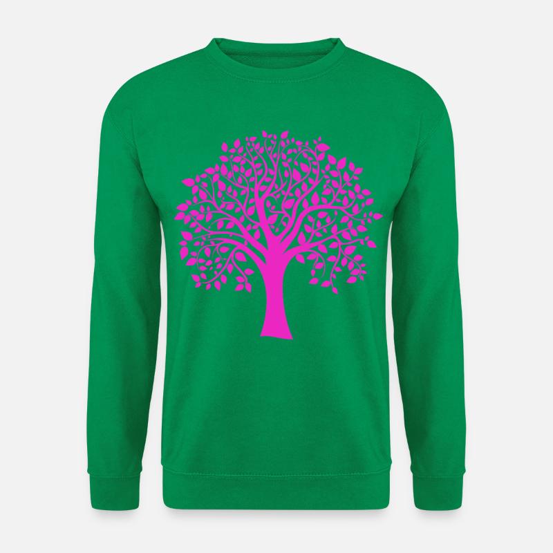 Rosa Jumbo-Baum-Muster-Silhouette - Unisex Pullover - Kelly Green