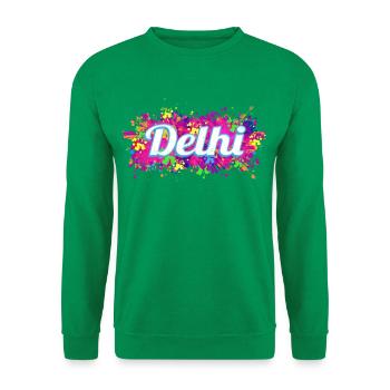 Delhi in Indien Bunte Farben Design Souvenir - Unisex Pullover - Kelly Green - Vorne