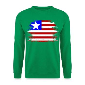 Liberia_Flagge_used - Unisex Pullover - Kelly Green - Vorne