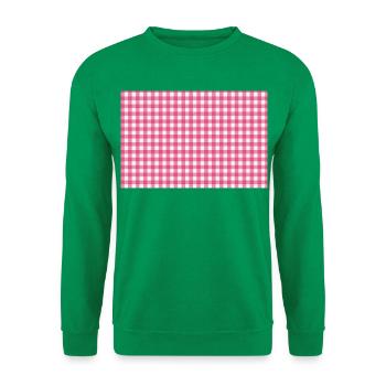 Karomuster mit Gingham Pink - Unisex Pullover - Kelly Green - Vorne