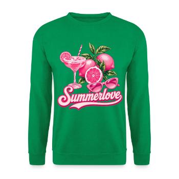 Summer Love | Pink Cocktail Sommer Design - Unisex Pullover - Kelly Green - Vorne