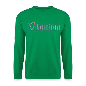 I Love London Statement - Unisex Pullover - Kelly Green - Vorne