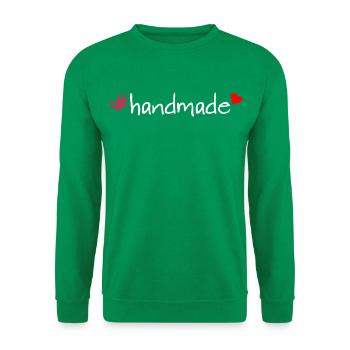 Handmade Hashtag Spruch T-Shirt - Unisex Pullover - Kelly Green - Vorne
